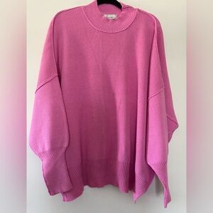 Pink oversized sweater by Zenana
